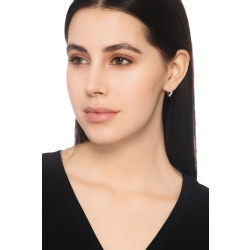 Kleine Diamant Creolen Weissgold 2