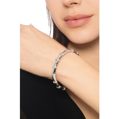 Elastisches Armband Diamanten Weissgold