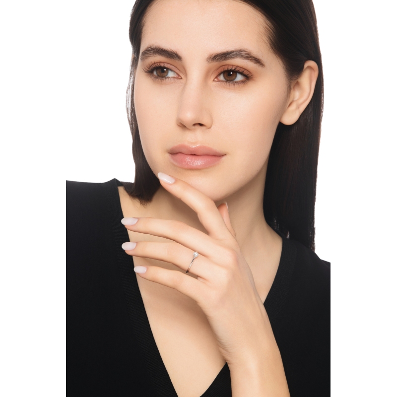 Verlobungsring Weissgold 0,30 Karat