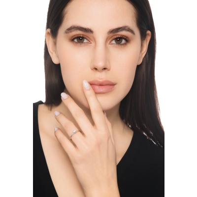 Verlobungsring Halbkarat-Diamant Weißgold 750