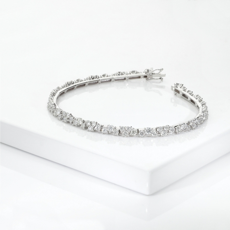Tennis Design Diamant Armband Aura Weißgold