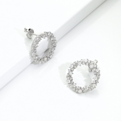 Creolen mit Diamanten Aura Weißgold