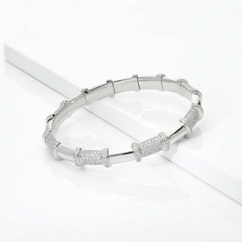 Stretch Diamant Armband Weißgold 