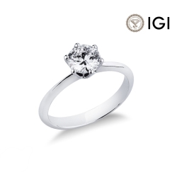 0,90 Karat Diamant Verlobungsring 750er Weißgold