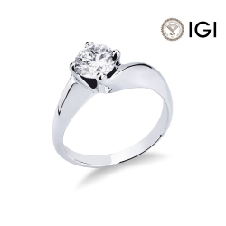 Verlobungsring Weißgold 18K 0,90 Karat Diamanten