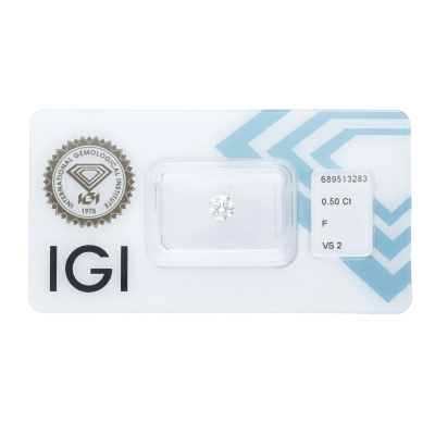 IGI-zertifizierter Diamant CT 0,50  F    VS2