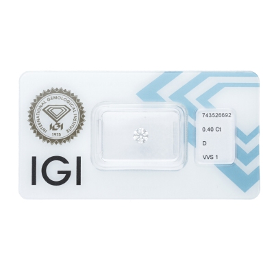 IGI-zertifizierter Diamant CT 0,40   D    VVS1