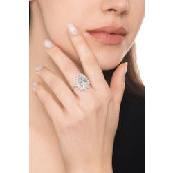 Aquamarin Ring 18 Karat Gold mit Diamanten 2