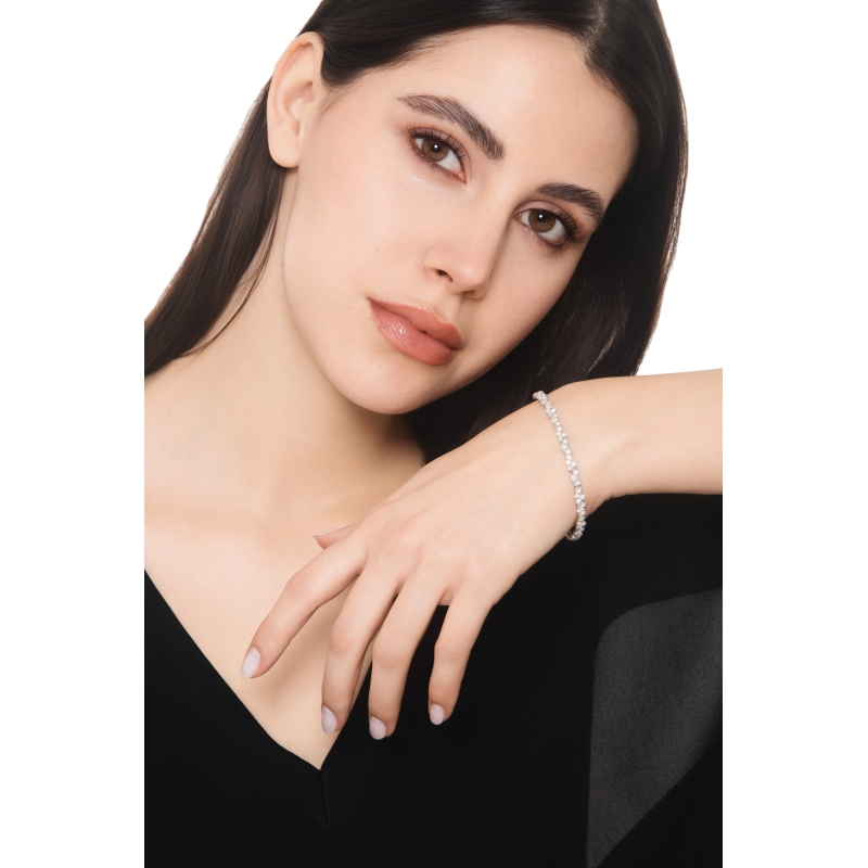 Tennis Design Diamant Armband Aura Weißgold