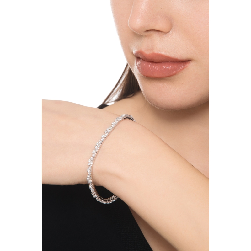 Tennis Design Diamant Armband Aura Weißgold