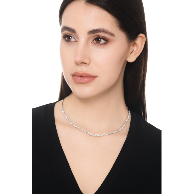 Designer Kette Aura Weißgold mit Diamanten