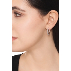 Creolen Diamanten Weißgold 18 Karat 2