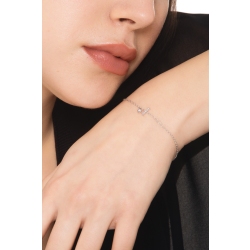 Armband mit Buchstaben I aus Weißgold 18K und Diamanten 2