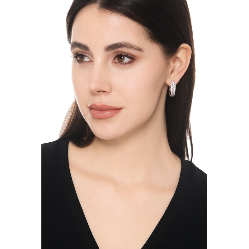 Weißgold 750 Diamant Creolen 