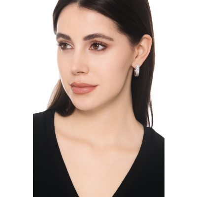 Weißgold 750 Diamant Creolen 