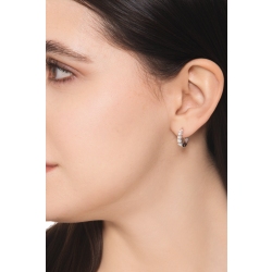 Weißgold einzelne Creole mit Brillanten Damen 2