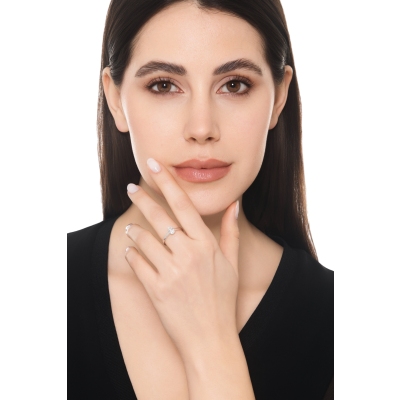 Verlobungsring Diamant Ovalschliff 0.70 kt GIA Weißgold 18K