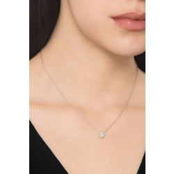 Kette mit Diamant Ovalschliff 0.70 kt GIA Weißgold 18 Karat 2