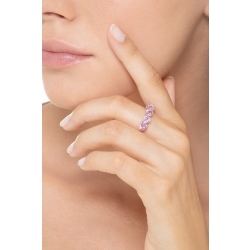 Rosa Saphir Ring Weißgold 750 2