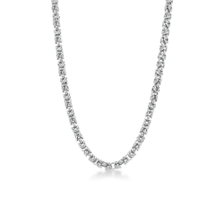 Königskette aus 18k Weißgold, 60 cm 