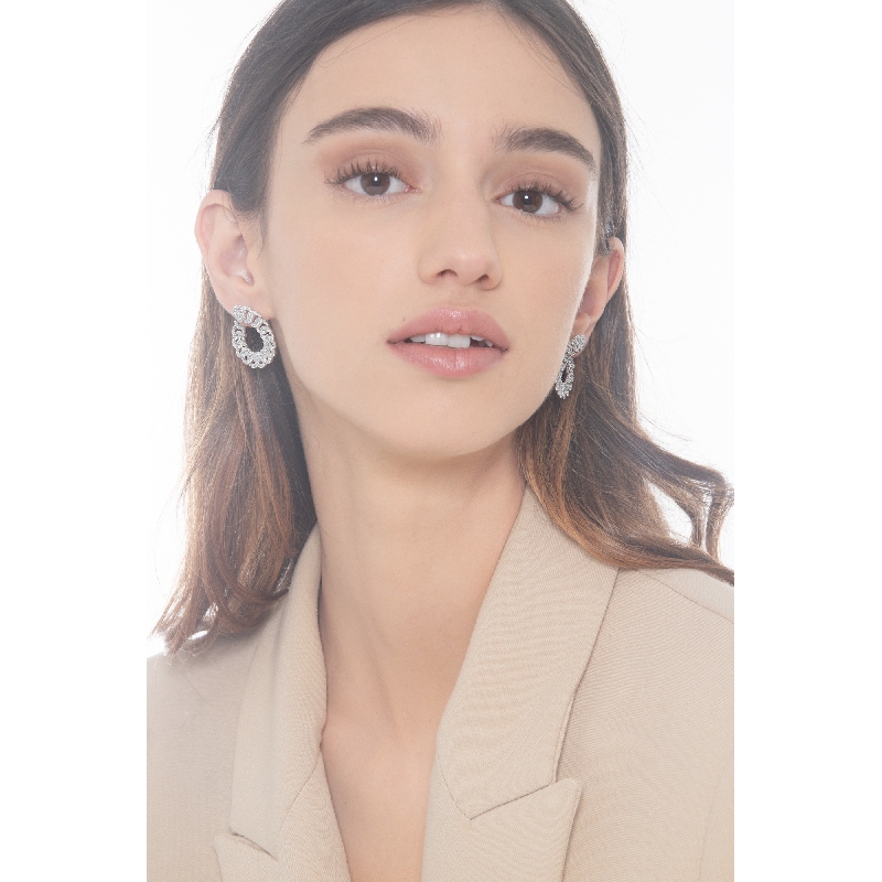 Diamant Creolen aus Weißgold Diamant Creolen aus Weißgold