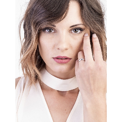 Ehering Weißgold Diamant 