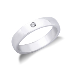 Ehering Weißgold Diamant