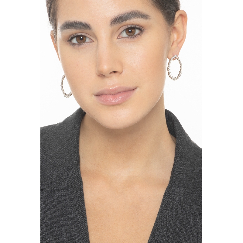 Diamant Creolen Weißgold 18k Diamant Creolen Weißgold 18k