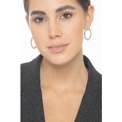 Diamant Creolen Weißgold 18k