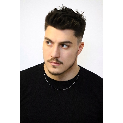 Weißgold Kette Herren 50 cm