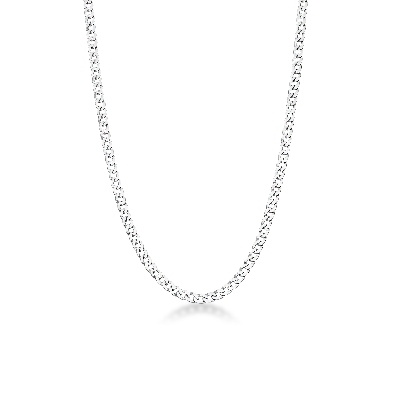 Weißgold 18k Panzerkette 60 cm 