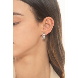 Creolen Weißgold mit Diamanten Cuban Link  2