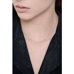 Kette aus Weißgold mit Buchstaben ROCK aus Diamanten 2