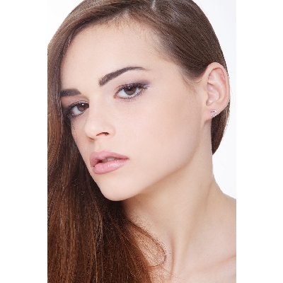 Einzelner Ohrstecker Diamant-Buchstabe D