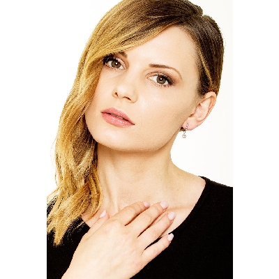 Weißgold 18k Ohrhänger mit Diamanten 