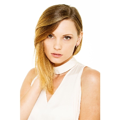 Weißgold 750 Ohrringe mit Diamanten und Citrin