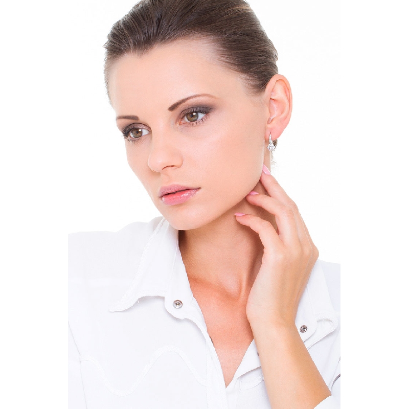 Weißgold Ohrhänger mit Brillanten