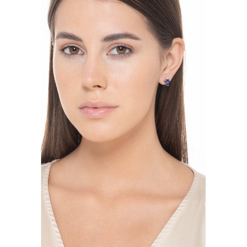 Saphir Ohrstecker 18k Weißgold  Saphir Ohrstecker 18k Weißgold