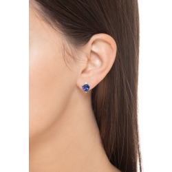Saphir Ohrstecker 18k Weißgold  2