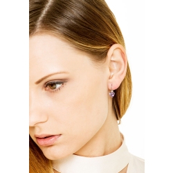 Ohrringe aus 18k Weißgold mit Amethyst und Diamanten 2