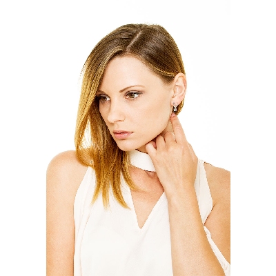 Weißgold-Ohrringe mit Aquamarin und Diamanten 