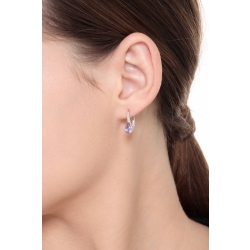 Ohrhänger aus 18k Weißgold mit Amethyst und Diamanten 2