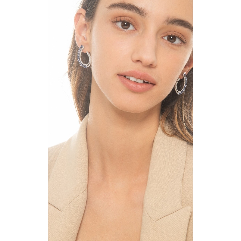 Ohrhänger Weißgold aus blauen Saphiren und Diamanten Ohrhänger Weißgold aus blauen Saphiren und Diamanten