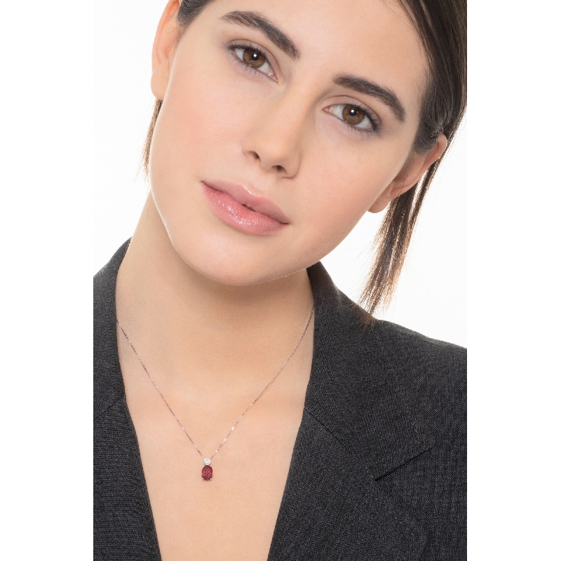 Rubin Damenkette mit Diamanten Rubin Damenkette mit Diamanten