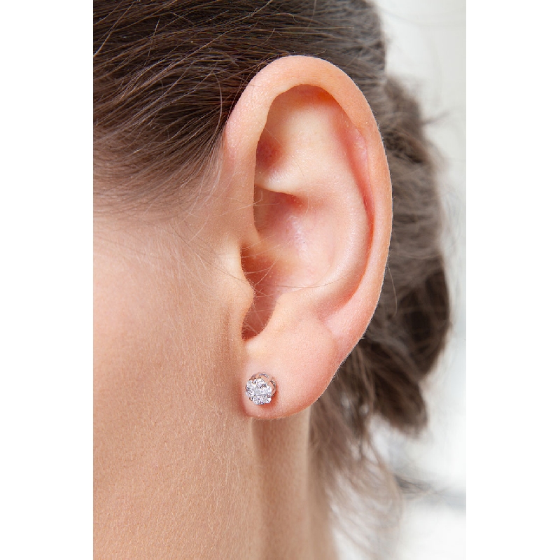 Illusion Diamant Ohrstecker Weißgold 750 0,22 ct 