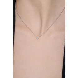 ILLUSION Weißgold Kette 750 mit Diamant Anhänger  2