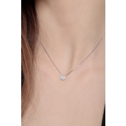 ILLUSION Weißgold Kette 750 mit Diamant  2