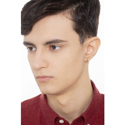 Einzelner Ohrring aus 750er Gelbgold mit Violinschlüssel