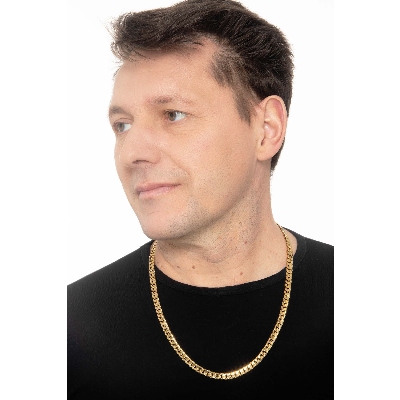 Panzerkette aus 750er Gelbgold 60 cm