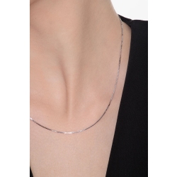 18K Weißgold Venezianer Kette 45 cm 2